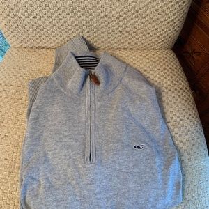 Gray Vineyard Vines Mens Quarter Zip Medium
